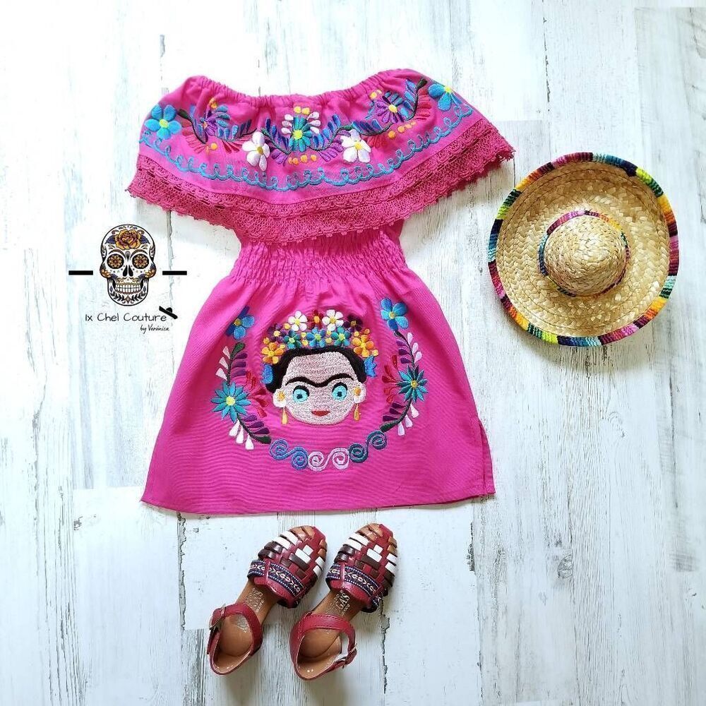 Mexican Cinco de Mayo Dress Frida Kahlo 1T